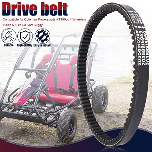 LIYYDS 3 PCS Drive Belt Compatible with Coleman KT196 Go Kart Powersports KT196cc 4 Wheelers 196cc 6.5HP Gokart Buggy Mini Bike - Image 5
