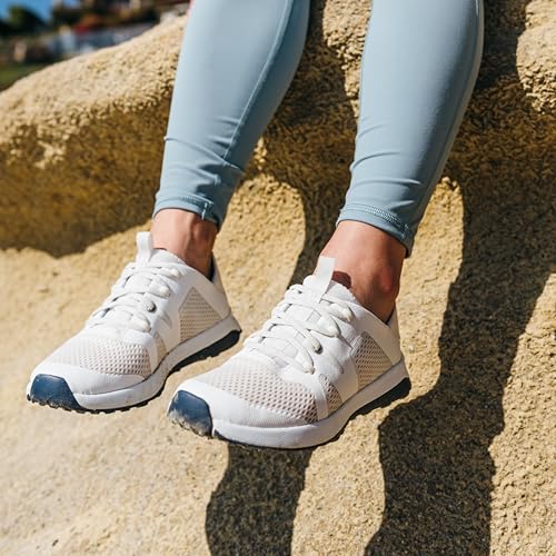 OLUKAI Huia Womens Athletic Sneakers Lightweight Breathable Mesh Comfort Fit Wet Grip Rubber Soles Durable Supportive WhiteWhite 5 - Image 3
