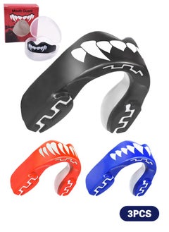 Polish'D 3 Pack EVA Mouthguards with Case Sports Mouthguard, Dual Layer Premium Mouth Guard with Case for Basketball, Lacrosse, Football, Martial Arts, Hockey, Wrestling, Ice Hockey and All Contact Sports  - Image 1