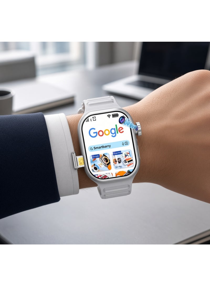 Smartbarry C95 5G Smartwatch 2.2 Inch HD Full Touch Display with 360° Rotating Camera, SIM Card Support, GPS Tracking, 800mAh Battery, WiFi & Bluetooth, Dual Watch Straps Digital Wrist Watch - Image 4