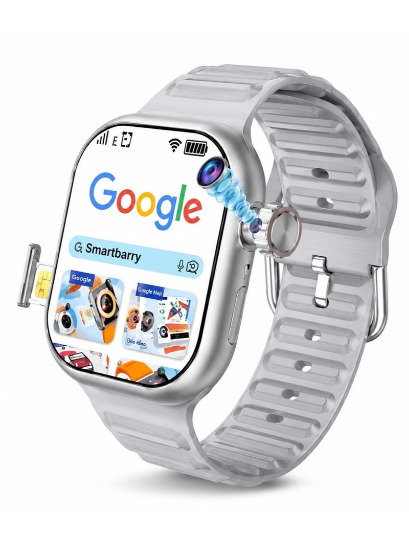 Smartbarry C95 5G Smartwatch 2.2 Inch HD Full Touch Display with 360° Rotating Camera, SIM Card Support, GPS Tracking, 800mAh Battery, WiFi & Bluetooth, Dual Watch Straps Digital Wrist Watch - Image 1
