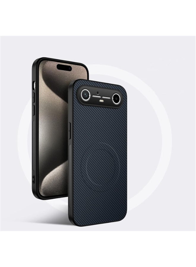 general Carbon Fiber Magnetic Case for Tecno Pova Slim 5G Cover with Wireless Charging Ultra-thin Matte Anti Shock and Anti Fall Magnetic Cover