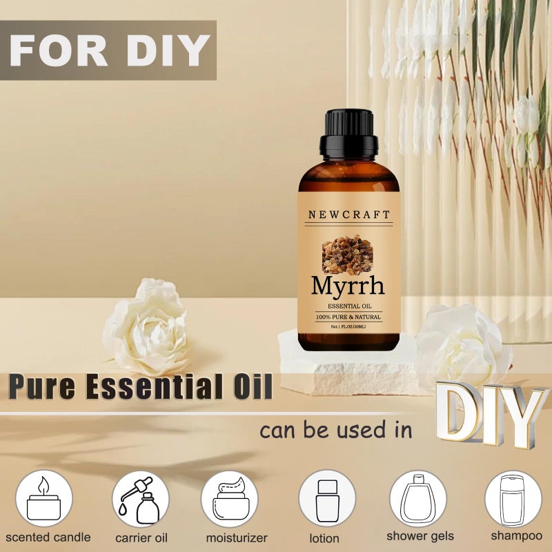 NewCraft Myrrh Essential Oils, 100% Pure and Natural Essential Oil for Aromatherapy Diffuser - Myrrh/1 Fl Oz - Image 5