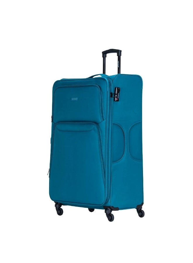 VIPTOUR 4-Piece Fabric Softside Luggage Set with 360° Spinner Wheels & Number Lock – Durable Polyester Travel Trolley Bag (20’’ / 24’’ / 28’’ / 32’’) - TARQUOISE - Image 3