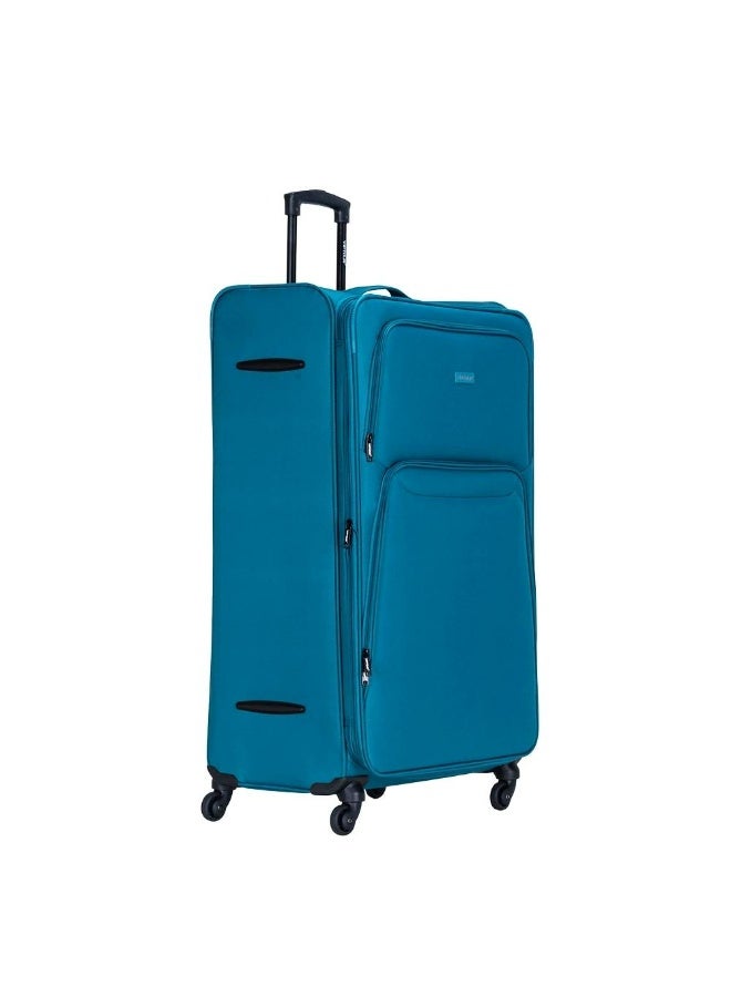 VIPTOUR 4-Piece Fabric Softside Luggage Set with 360° Spinner Wheels & Number Lock – Durable Polyester Travel Trolley Bag (20’’ / 24’’ / 28’’ / 32’’) - TARQUOISE - Image 4