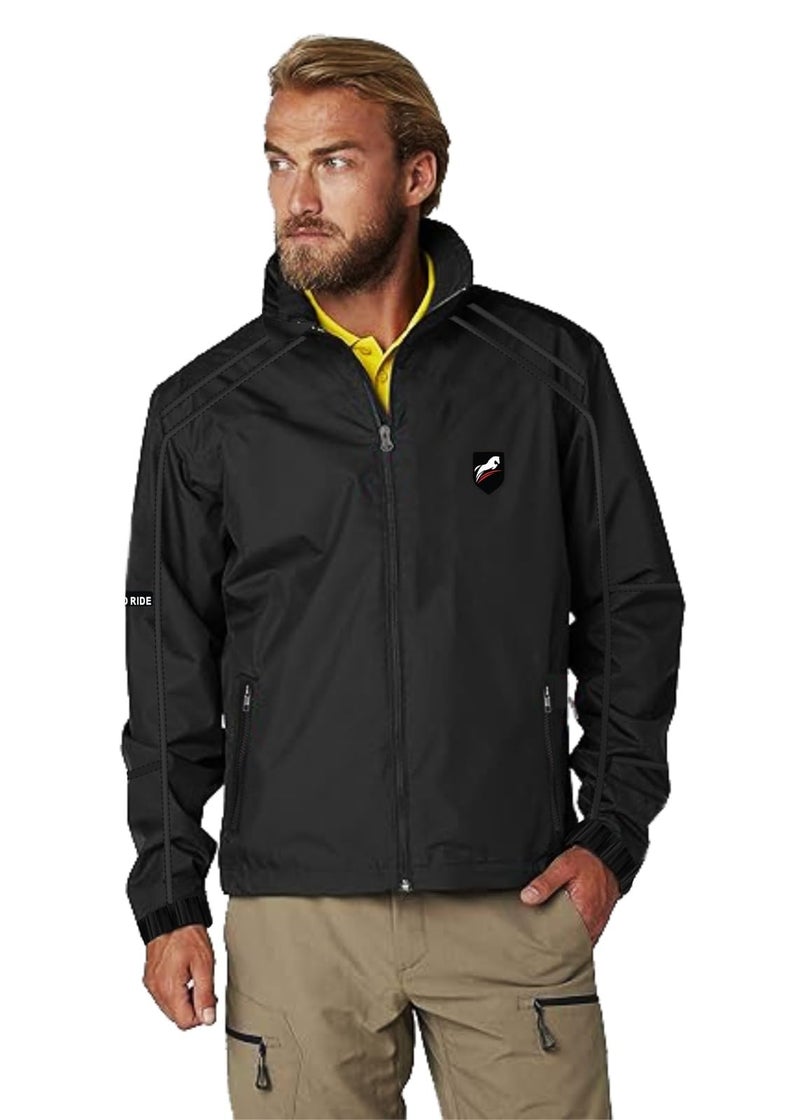 JUST RIDER men jackets || bomber jacket for men || Polyester Standard Length Riding Jacket || Biker Lightweight Outwear Sportswear Bomber Jacket (J4-6) (IN, Alpha, L, Regular, Black) - Image 1