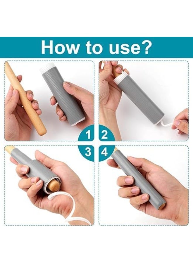 غطاء مقبض مقلاة سيليكون مقاوم للحرارة، مانع للانزلاق، مناسب لمعظم المقابض، مرن وناعم – رمادي - Image 5