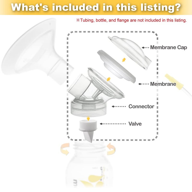 Nenesupply Connectors Compatible with Medela Personal Fit Flex Connector. Work with Pump in Style Maxflow Freestyle Flex Swing Maxi Breastpumps Not Original Medela Pump Parts. Incl. Membrane and Valve - Image 5