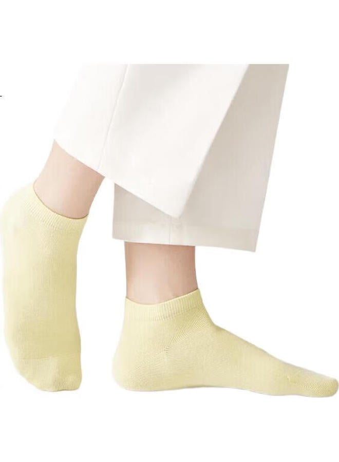 B&C.ROOM Bamboo House Women'S Short Socks, Pure Cotton, Thin Summer Style, Non-Slip, No Heel Slipping, New Explosive Spring And Autumn Style, Women'S Boat Socks, 6 Pairs - Image 2