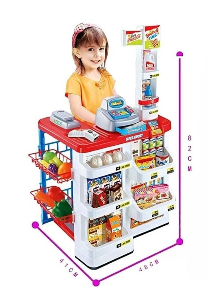 Kiko Mini Supermarket Toy Set for Kids/Ice Cream Shop/Pretend Play Kitchen Set for Girls and Boys (37 Pieces) - Image 2