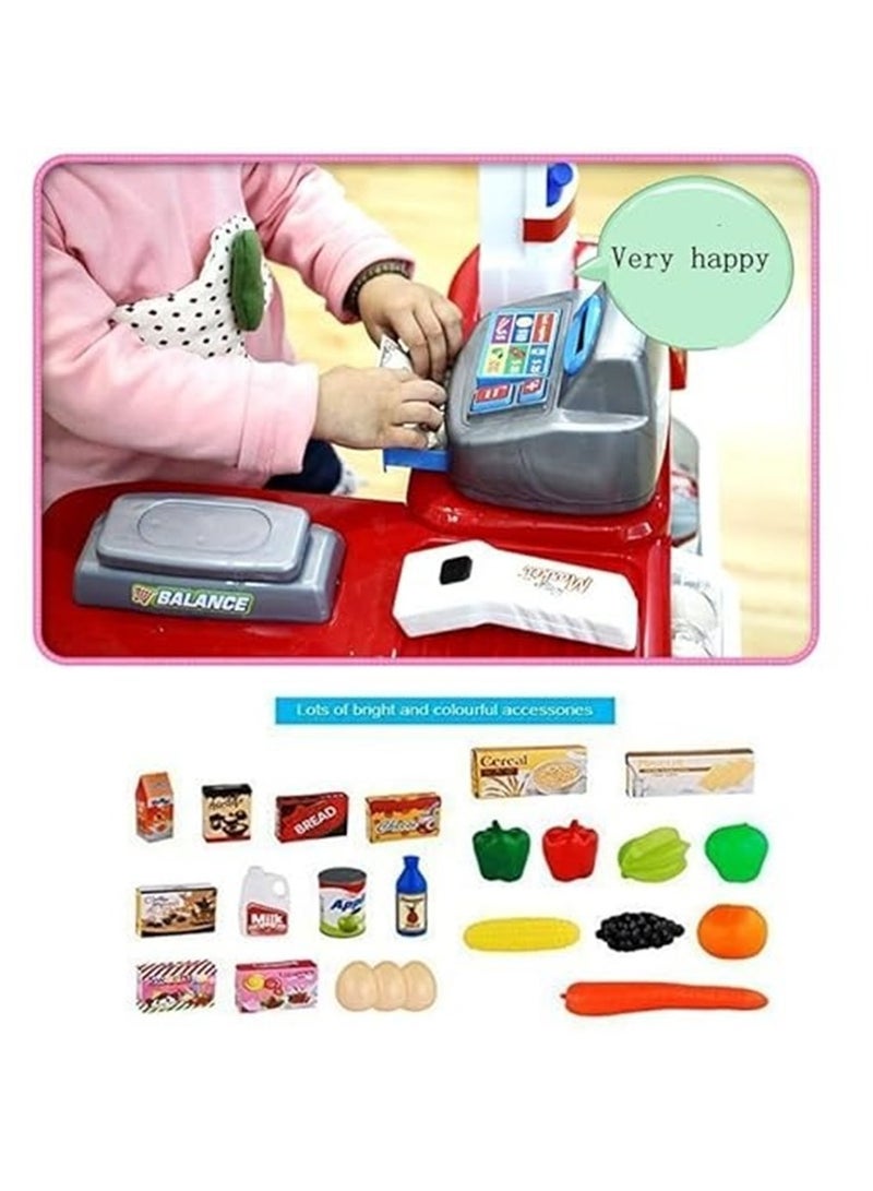 Kiko Mini Supermarket Toy Set for Kids/Ice Cream Shop/Pretend Play Kitchen Set for Girls and Boys (37 Pieces) - Image 4