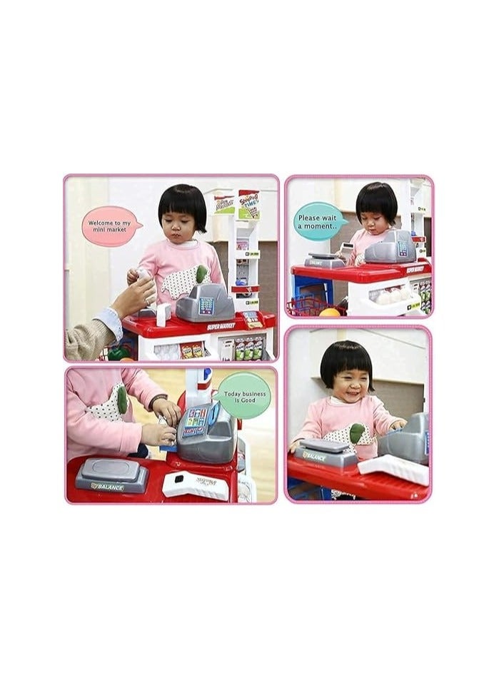 Kiko Mini Supermarket Toy Set for Kids/Ice Cream Shop/Pretend Play Kitchen Set for Girls and Boys (37 Pieces) - Image 5