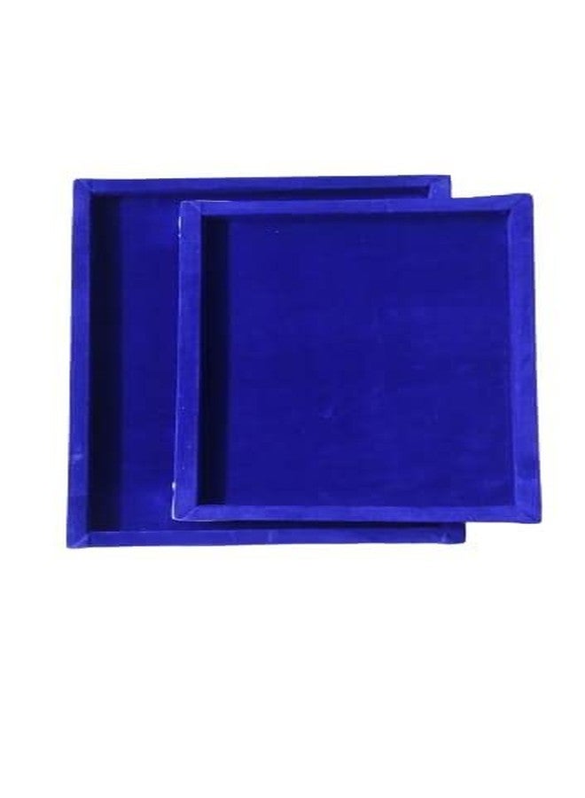 LUCKY STORE Combo Pack Of 2 (9x12 Inch & 10 x 14 Inch) Velvet Tray For Jewellery Display/Jewellery Display Organizer Tray - Image 1