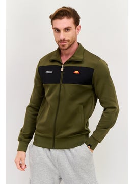 Ellesse Men Sportswear Fit Long Sleeve Training Track Jackets, Olive  - Image 1