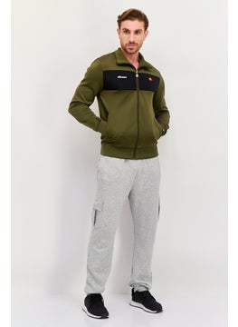 Ellesse Men Sportswear Fit Long Sleeve Training Track Jackets, Olive  - Image 3
