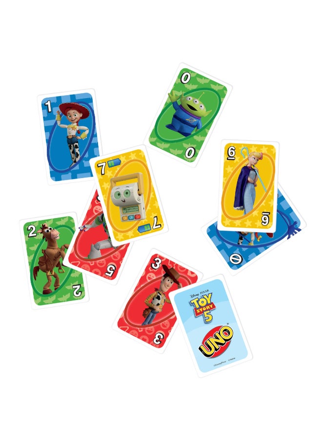 UNOW ​Mattel Games UNO Disney and Pixar Toy Story 5 Card Game with Movie-Inspired Deck for Kid & Family Nights, Parties, Travel & Camping - Image 3