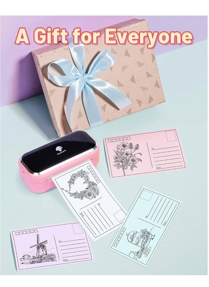 phomemo - M03 Portable Printer-Bluetooth Portable Printer Photo Printer Wireless Portable Mobile Printer Thermal Printer Compatible with iOS + Android,,Cute School Supplies - Image 1
