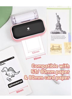 phomemo M03 Portable Printer-Bluetooth Portable Printer Photo Printer Wireless Portable Mobile Printer Thermal Printer Compatible with iOS + Android,,Cute School Supplies  - Image 2