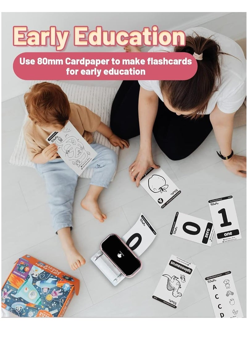 phomemo - M03 Portable Printer-Bluetooth Portable Printer Photo Printer Wireless Portable Mobile Printer Thermal Printer Compatible with iOS + Android,,Cute School Supplies - Image 1