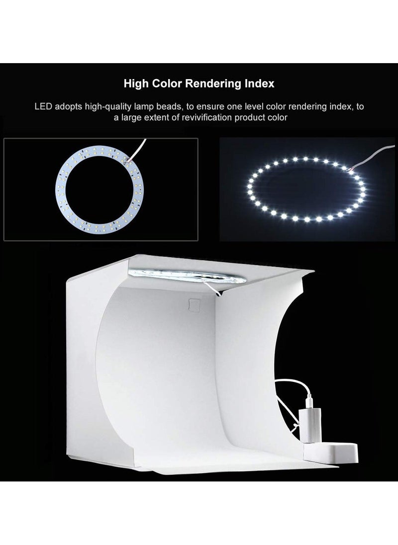 Dimmable LED Light Photo Studio Box with White/Warm/Soft Lighting, Highlight Portable Studio Set Small Photo Props Equipment  for Small Items Like Jewelry - Image 3
