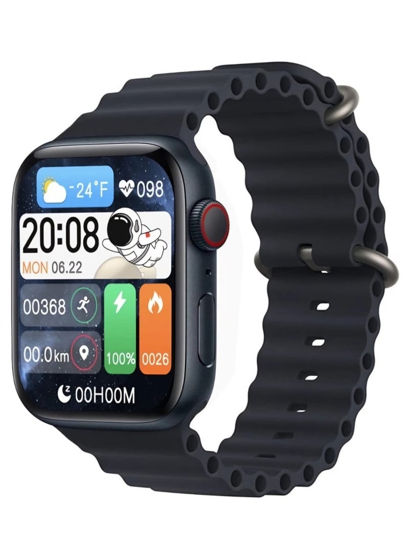 X9 PRO 2 Smart Watch SUPER AMOLED Screen Ai ChatGPT NFC Bluetooth Wireless Charging (Black)