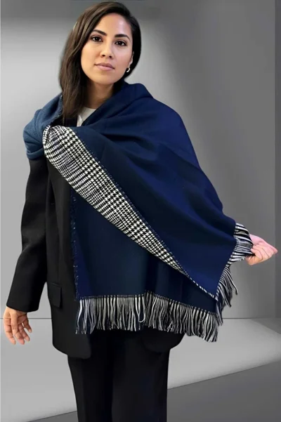 Tezzgelsin Women's Double-Sided Solid Color Soft Textured Shoulder Shawl Scarf (70CM x 180CM)