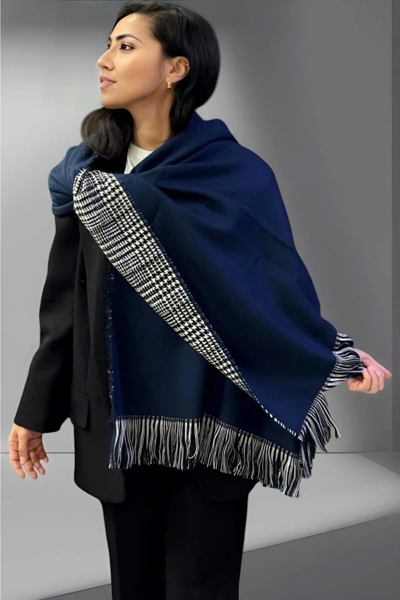 Tezzgelsin Women's Double-Sided Solid Color Soft Textured Shoulder Shawl Scarf (70CM x 180CM)