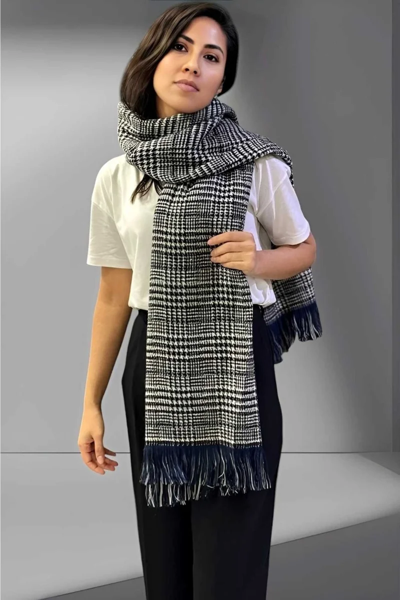 Tezzgelsin Women's Double-Sided Solid Color Soft Textured Shoulder Shawl Scarf (70CM x 180CM)