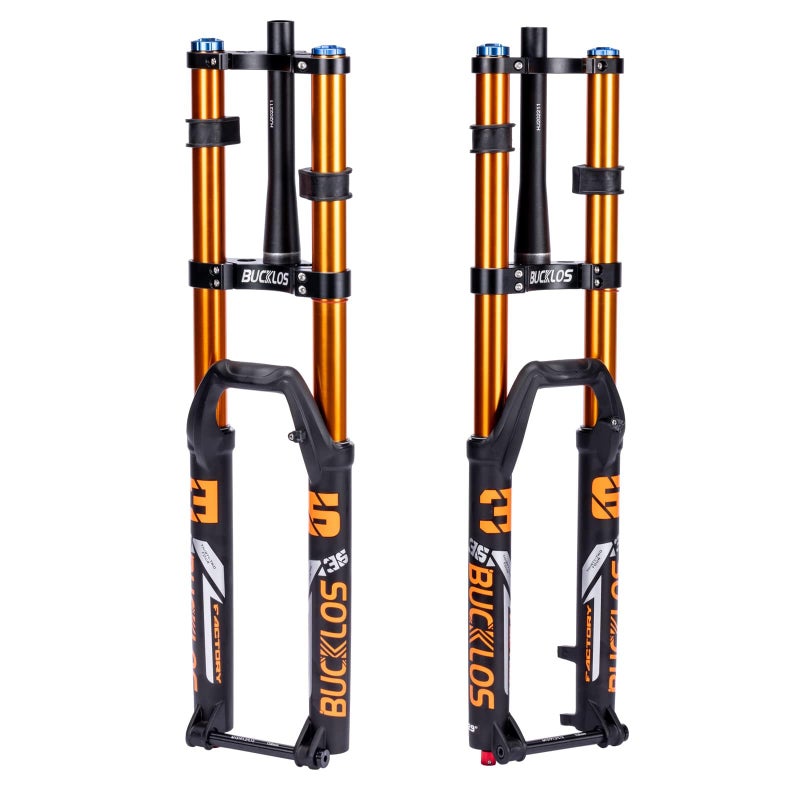 BUCKLOS Downhill Air Suspension Fork 27529 15 110mm Boost Tapered Travel 180mm 36mm Inner Tube Thru Axle Rebound Adjustment Disc Brake Front Forks fit Mountain Bike AM FR DH ect