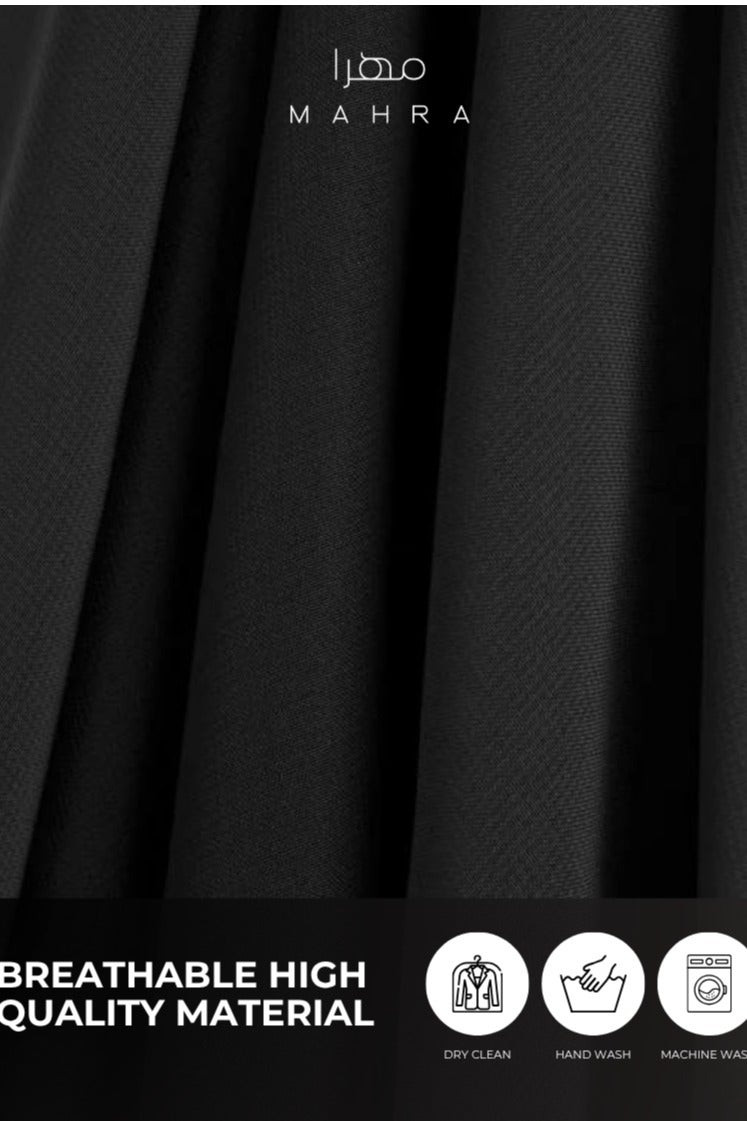 MAHRA CO. Saudi Niqab | Black Chiffon Polyester | Lightweight & Comfortable | Superior Quality | Ideal for Special Events & Daily Use | Easy to Clean | 12 x 15 Inches - Image 5