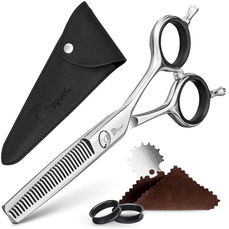 Fagaci Hair Thinning Scissors 55 with 440C Steel Extreme Sharpness  Precise Cuts Texturizing Shears Barber Thinning Shears Hair Cutting for Women  Men Slim Blades Texturizing Scissors