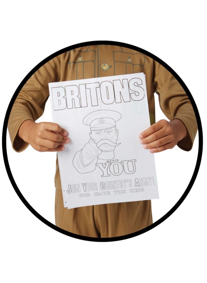 Rubies زي جندي الحرب العالمية الأولى للأولاد - مقاس طفل متوسط (5-6 سنوات) - Image 3