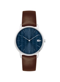 LACOSTE Men's Analog Round Shape Leather Wrist Watch 2011307 - 40.5 Mm ...