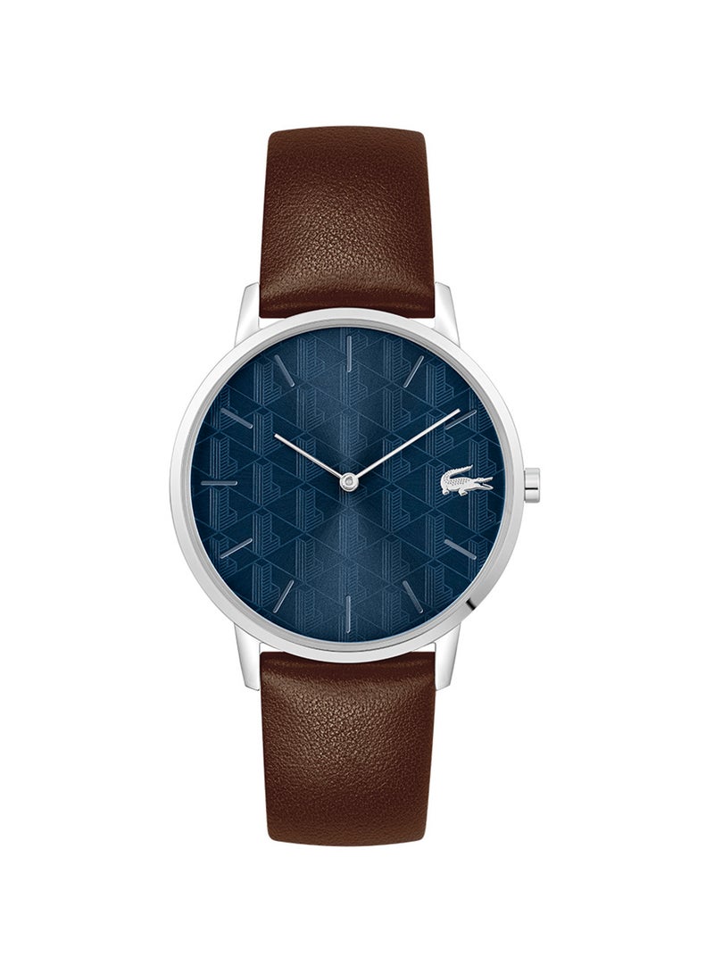 LACOSTE Men's Analog Round Shape Leather Wrist Watch 2011307 - 40.5 Mm - Image 1