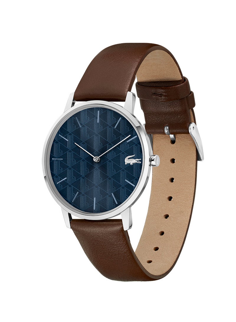 LACOSTE Men's Analog Round Shape Leather Wrist Watch 2011307 - 40.5 Mm - Image 2