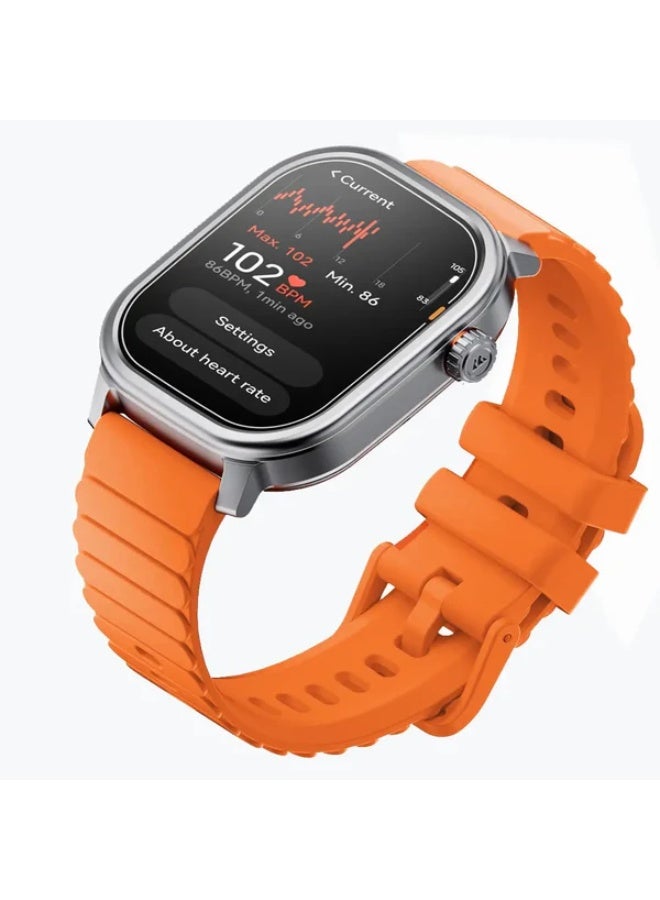 KOSPET 350 mAh Pulse Everyday Smartwatch with Large 1.96″ AMOLED Display, 24/7 Health & Mood Monitoring, 9 ApexMotion Sports Modes + 170+ Workout Modes, Bluetooth 5.3, IP68 Water Resistance, Long Battery Life - Icy Silver - Image 3