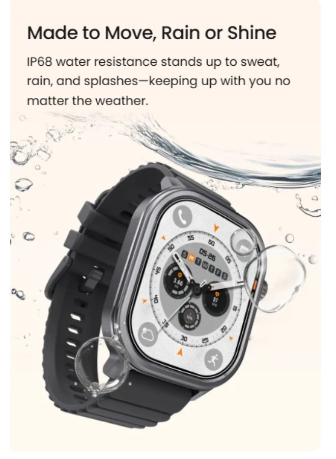 KOSPET 350 mAh Pulse Everyday Smartwatch with Large 1.96″ AMOLED Display, 24/7 Health & Mood Monitoring, 9 ApexMotion Sports Modes + 170+ Workout Modes, Bluetooth 5.3, IP68 Water Resistance, Long Battery Life - Icy Silver - Image 5