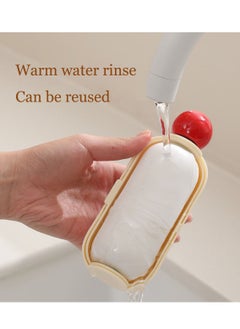 ENJOY Sticky Lint Roller，Reusable 2-in-1 Lint Roller & Fabric Shaver，for Clothes,Carpet, Car Seats, Dust,Dogs, Cats .Beige  - Image 4
