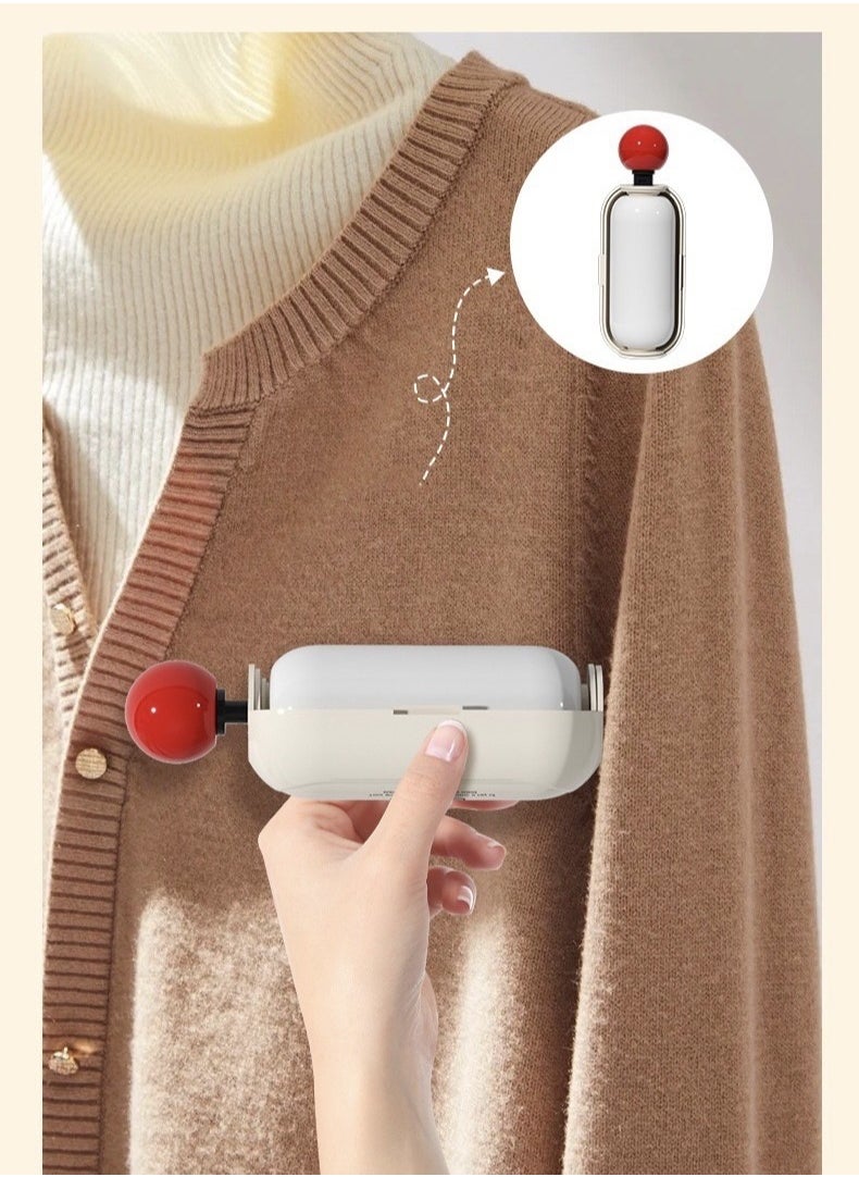 ENJOY - Sticky Lint Roller，Reusable 2-in-1 Lint Roller & Fabric Shaver，for Clothes,Carpet, Car Seats, Dust,Dogs, Cats .Beige - Image 1