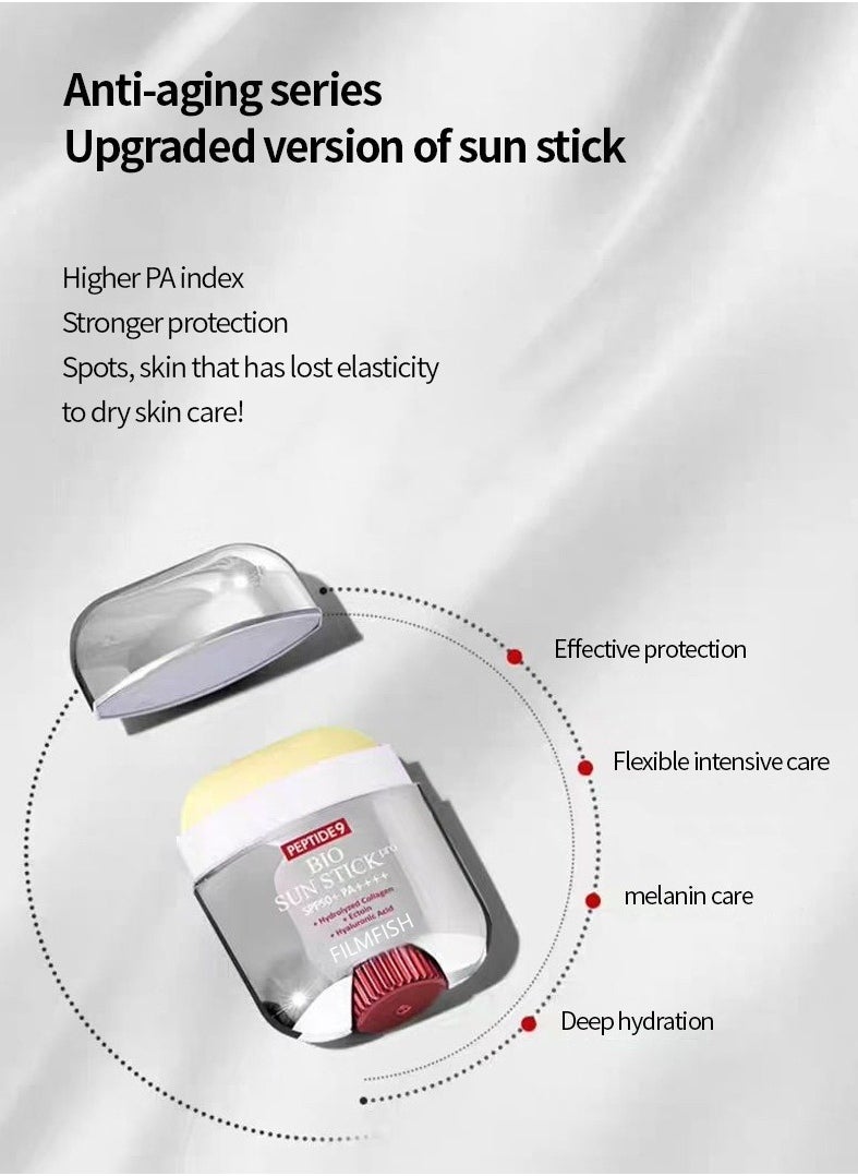 Peptide Fusion Peptide 9 Bio Sun Stick Pro Sun Screen Anti Wrinkle Unisex Sun Stick,  Portable UV Protection Sunscreen Stick SPF50+  - Image 2