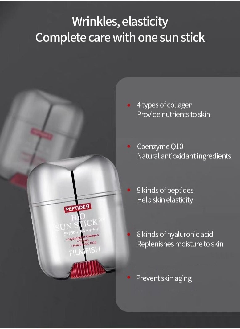 Peptide Fusion Peptide 9 Bio Sun Stick Pro Sun Screen Anti Wrinkle Unisex Sun Stick,  Portable UV Protection Sunscreen Stick SPF50+  - Image 3