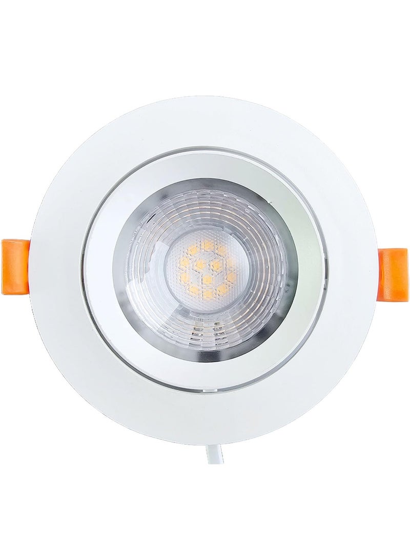 Narken COB 12W Warm white 3000K Spot LED Power Saving PC Polycarbonate Plastic Angled Recessed Ceiling Downlight Cutting and Hole. - Image 3