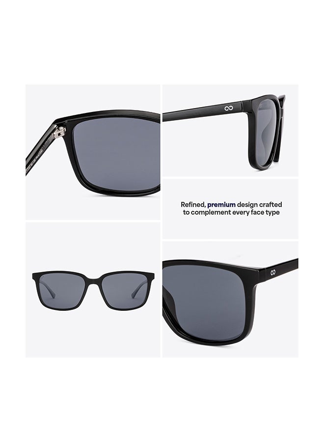 VINCENT CHASE Unisex Mirage Full Rim Wayfarer Frame Polarized & UV Protected Sunglasses VC S11740 - 53mm - Black - Image 2
