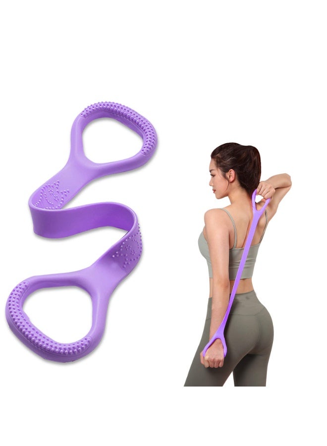 رحام 3 حزم من أشرطة المقاومة الرياضية على شكل الرقم 8، حبال مرنة لتدريب الذراعين والظهر - Pure Barre Workout أشرطة تمارين الصدر والذراعين والكتفين معدات تمارين للعلاج الطبيعي واليوغا والتمدد - Image 1