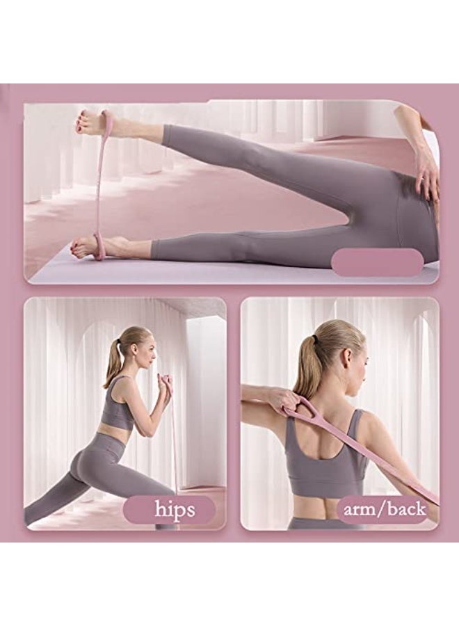 رحام 3 حزم من أشرطة المقاومة الرياضية على شكل الرقم 8، حبال مرنة لتدريب الذراعين والظهر - Pure Barre Workout أشرطة تمارين الصدر والذراعين والكتفين معدات تمارين للعلاج الطبيعي واليوغا والتمدد - Image 5