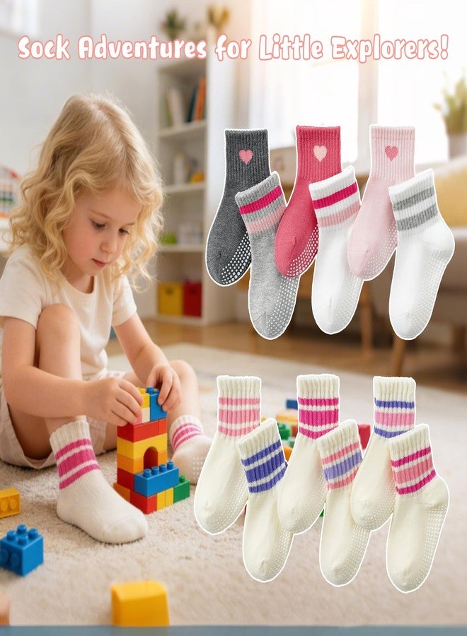 BISOUSOX Baby Grip Socks for Toddler Girls Boys 0-5T, Grippy Socks for Baby 6-12-18M, Non-Slip Walking Sock with Grips - Image 2