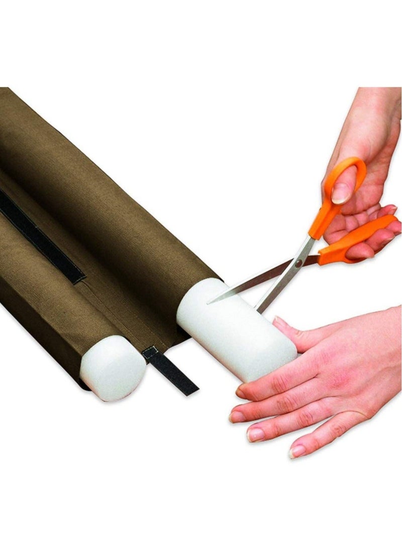 HuHa - Under Door Draft Blocker Twin draft guard reduce Noise Breeze Blocker Adjustable Door gap Sweeps - Image 1