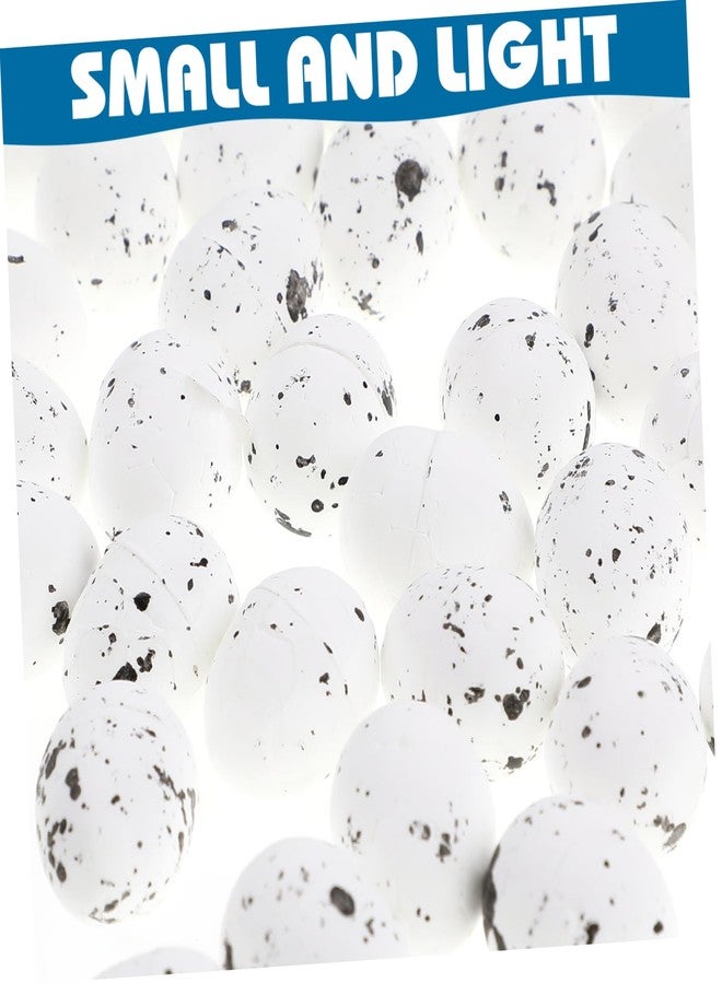 PRETYZOOM 100pcs Artificial Bird Eggs - Fake Foam DIY Easter Decorations for Photo Props, Crafts, Garden Bird Nest Decor, Party (White) - Image 4