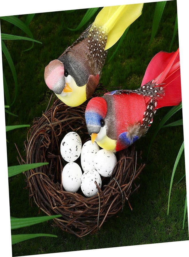 PRETYZOOM 100pcs Artificial Bird Eggs - Fake Foam DIY Easter Decorations for Photo Props, Crafts, Garden Bird Nest Decor, Party (White) - Image 5