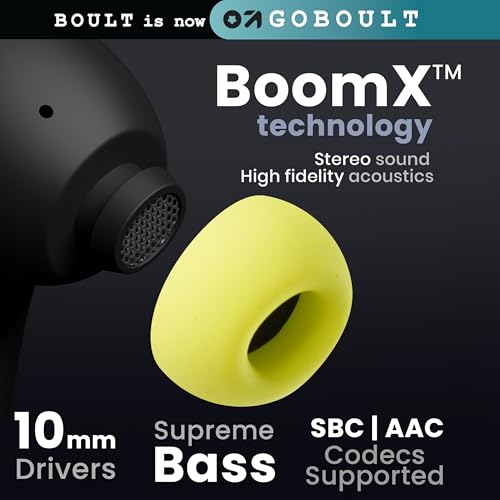 GOBOULT Z40 True Wireless in Ear Earbuds with 60H Playtime, Zen™ ENC Mic, Low Latency Gaming, Type-C Fast Charging, Made in India, 10mm Rich Bass Drivers, IPX5, Ear Buds TWS (Black) - Image 5